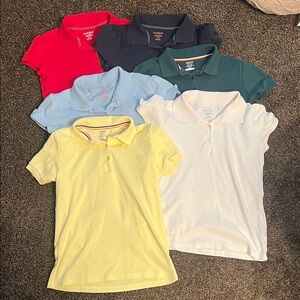 6 Polo Uniform Shirts
